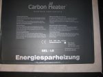 GEL Heizung Carbon Heater Heizmatte GEL - LS 265Watt "gebraucht"